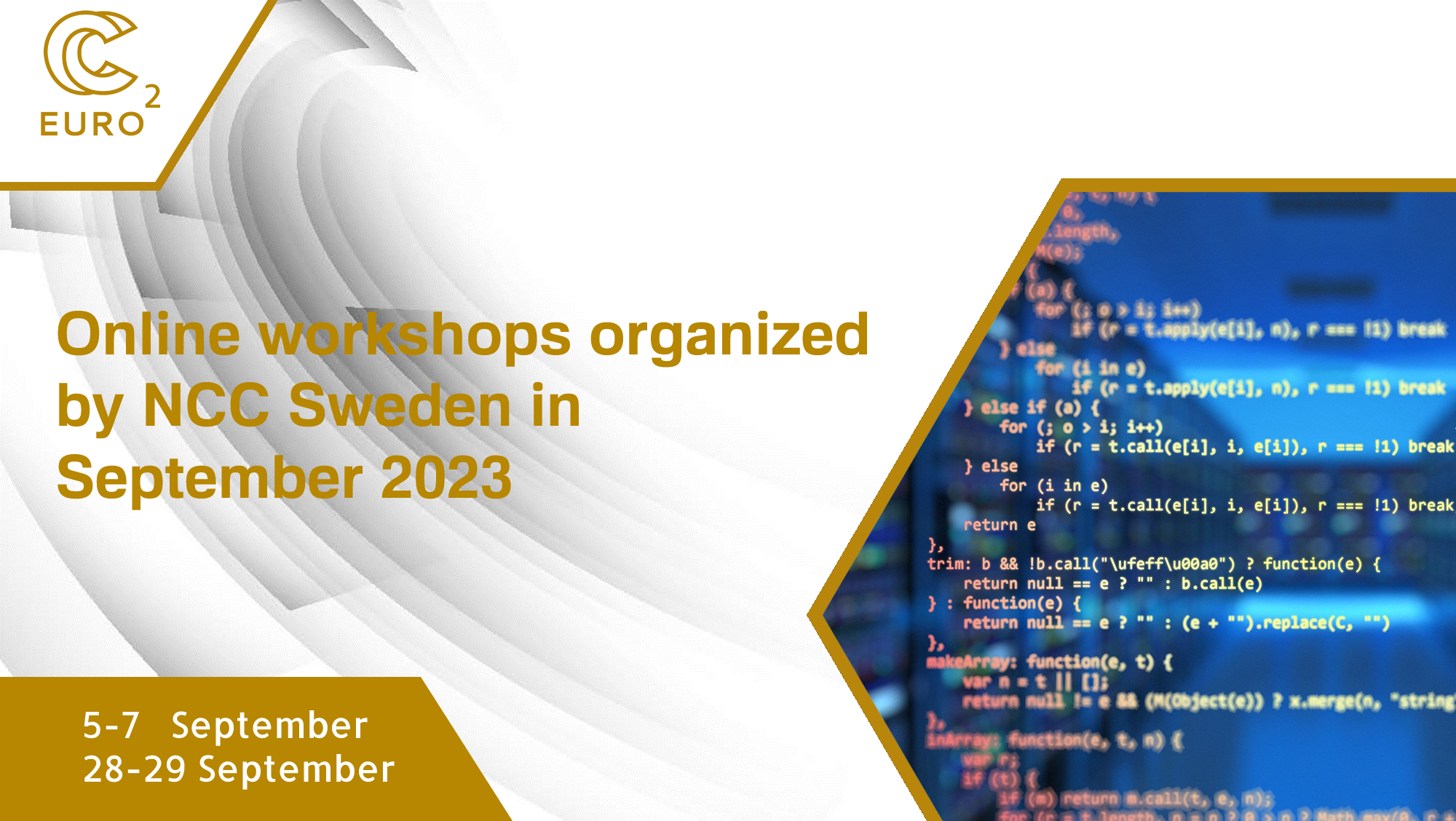 Online workshops organized by NCC Sweden in September 2023